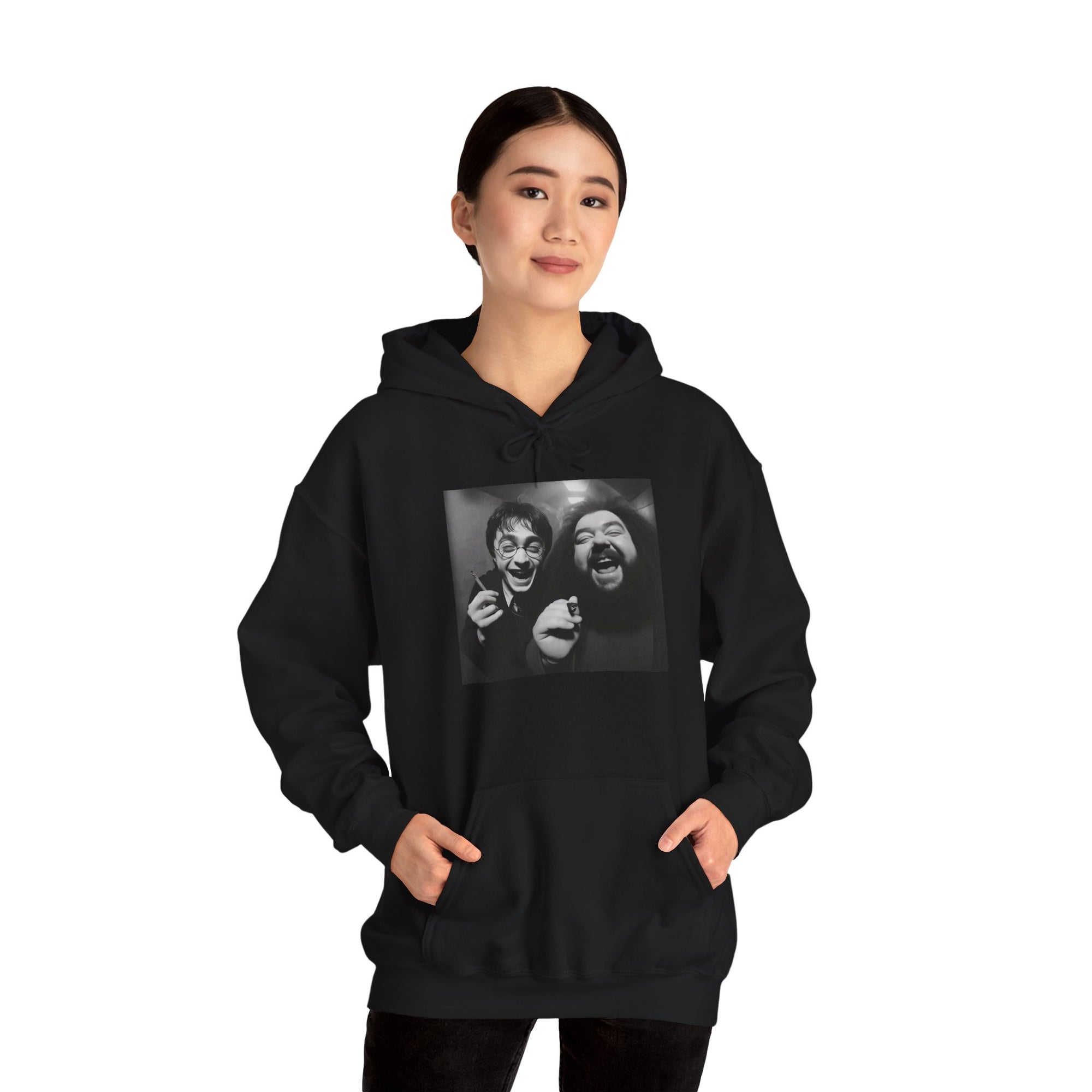 Harry & Laughter in the Candlelight Corridor Hooded Sweatshirt