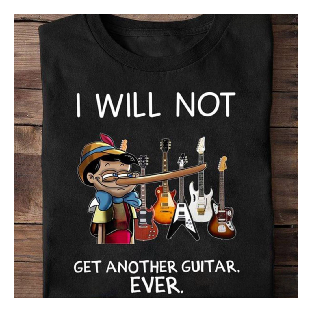 Funny Pinocchio & Guitars T-Shirt