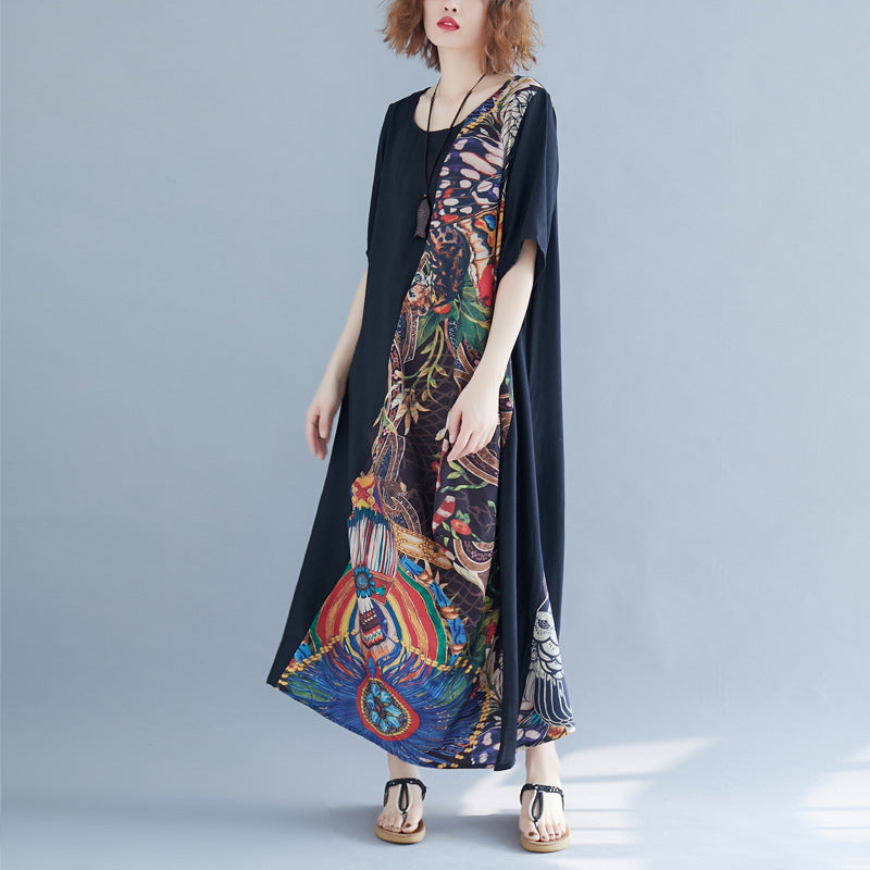 Long Black Holiday Beach Dress