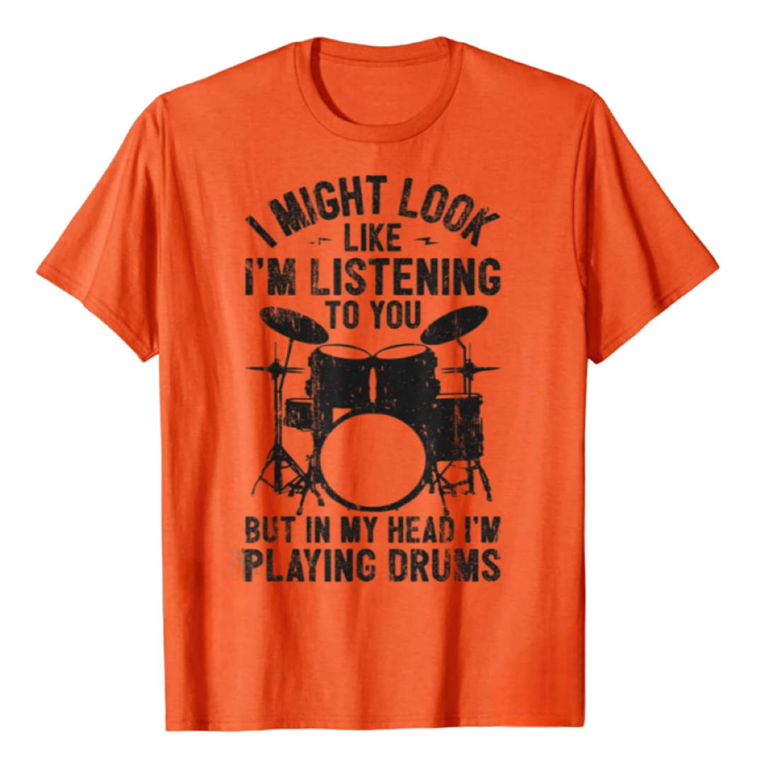 Drums Graphic Print T-Shirt