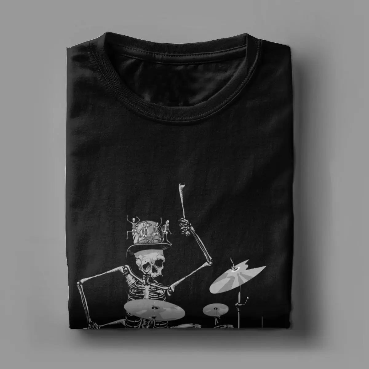 Skeleton Drum Kit Hat Music Band T-Shirts