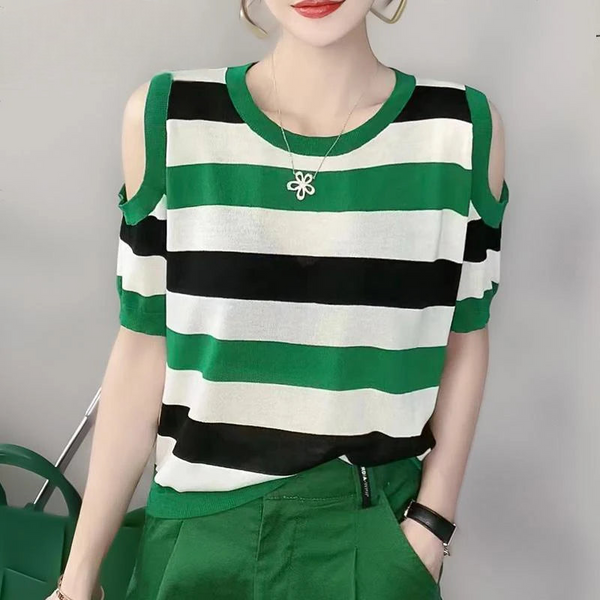 New Stylish Striped Casual T-shirt