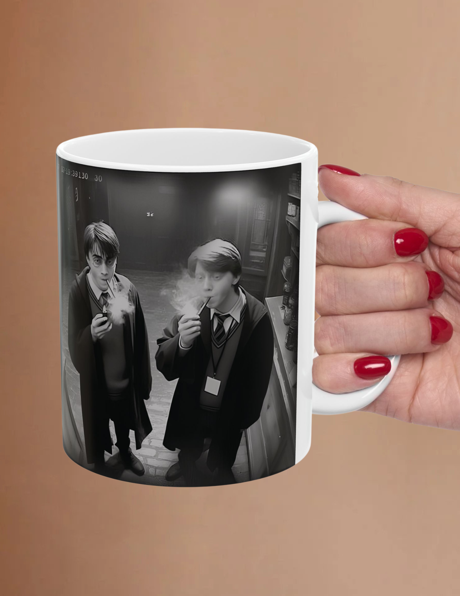 Harry and Ron Smoking Mug