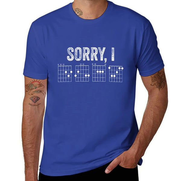 New Sorry IDGAF Message Guitar Chords Vintage T-shirt