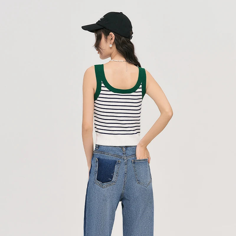 U Neck Slim Stretch Tank Top