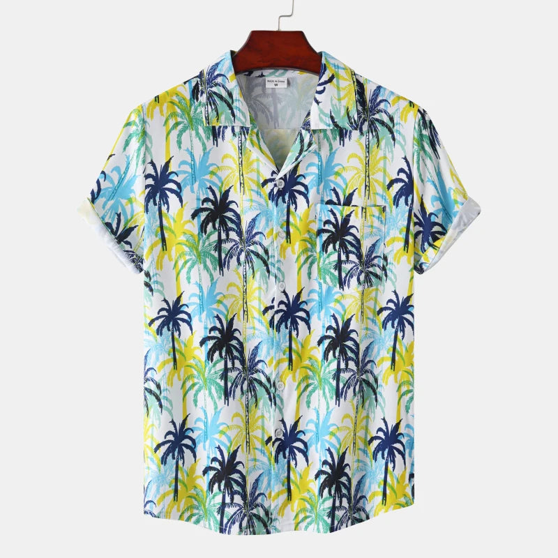 Hawaiian Shirts Beach Coconut Tree Design