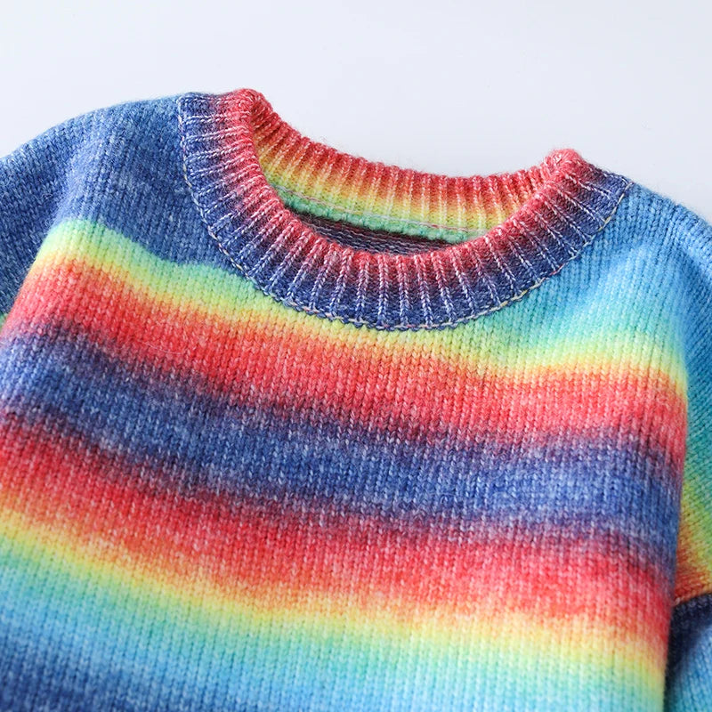 Gradient Knit Pullover Sweater