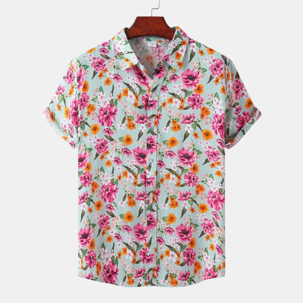 Hawaiian Oversize Polo Shirt