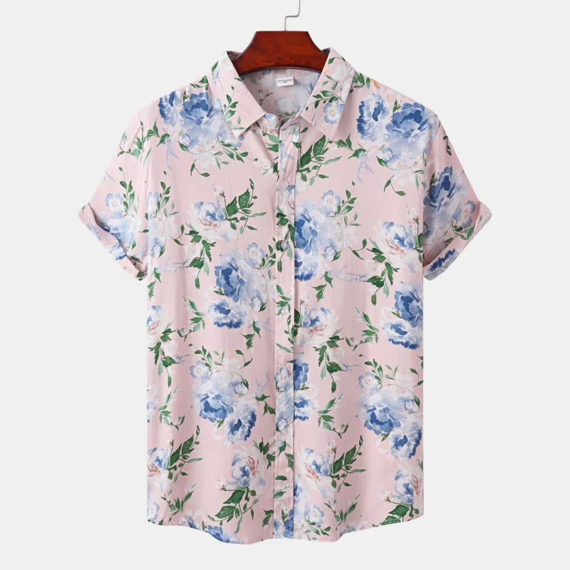 Hawaiian Oversize Polo Shirt