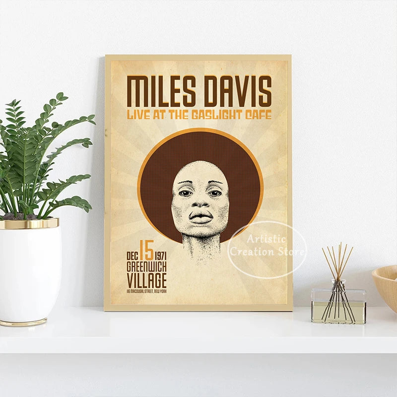 Miles Davies Jazz Music Star Wall Arts