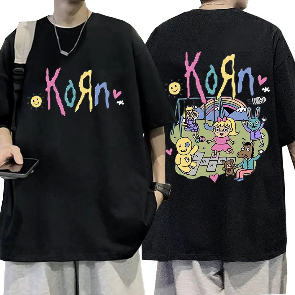 Korn Cartoon Rock Band Music T Shirt