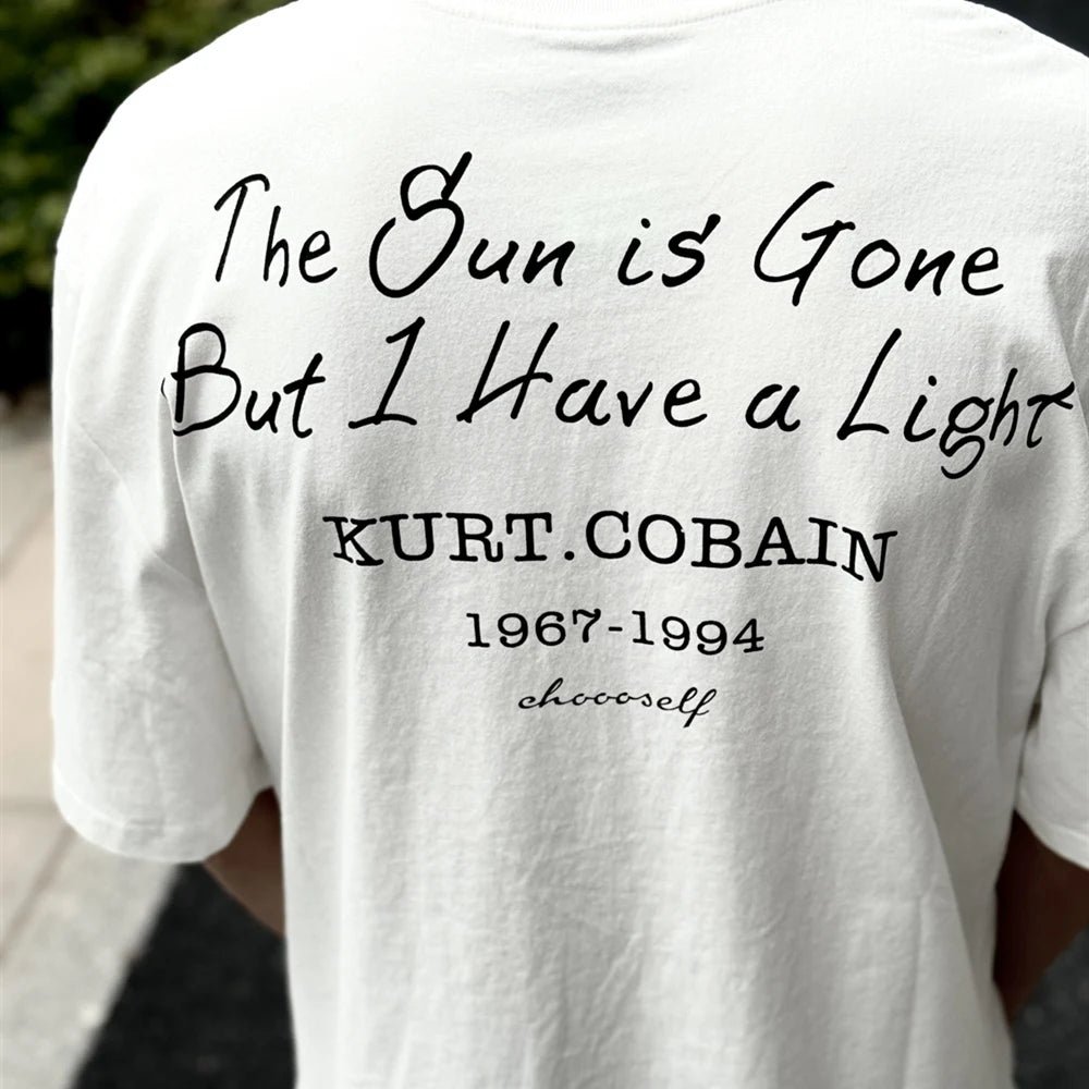 Frog Drift Kurt Cobain Graphics Printed Oversized T Shirt