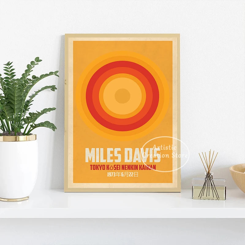 Miles Davies Jazz Music Star Wall Arts