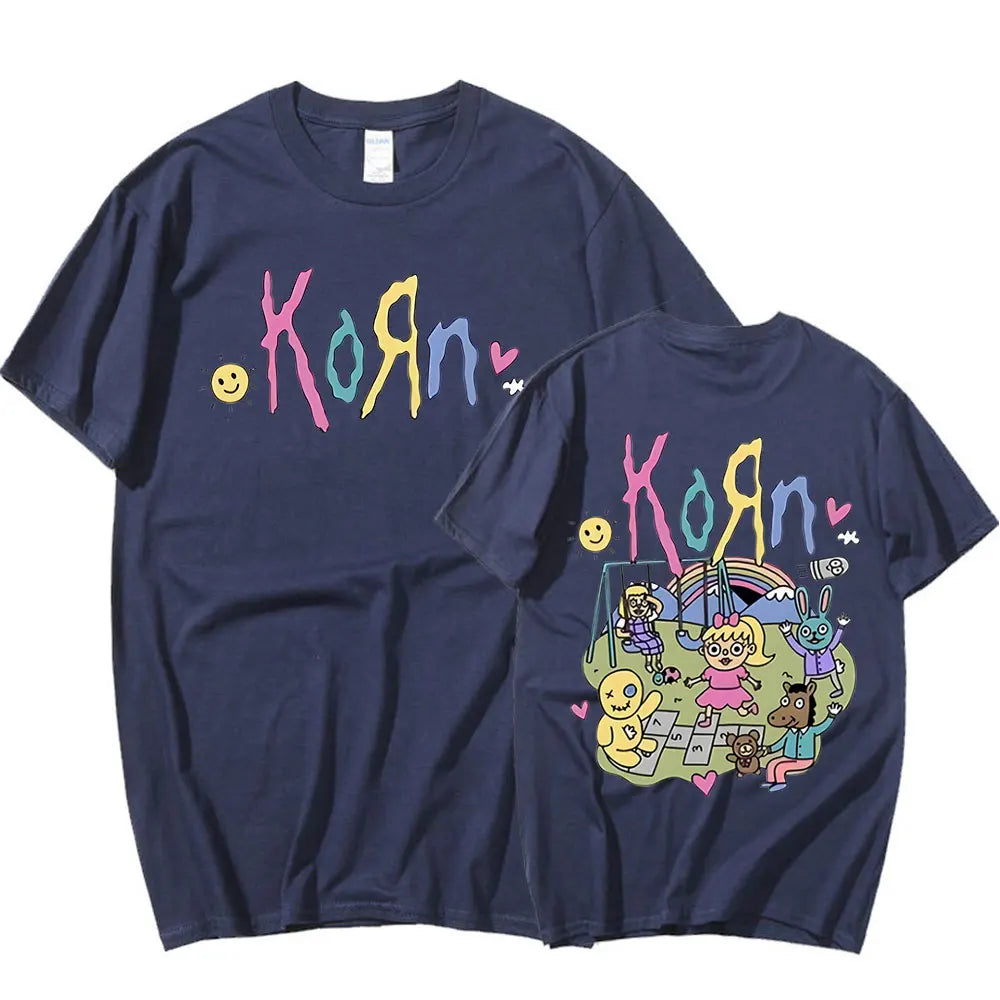 Korn Cartoon Rock Band Music T Shirt