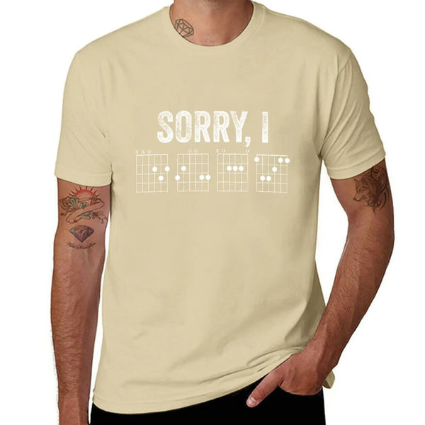 New Sorry IDGAF Message Guitar Chords Vintage T-shirt