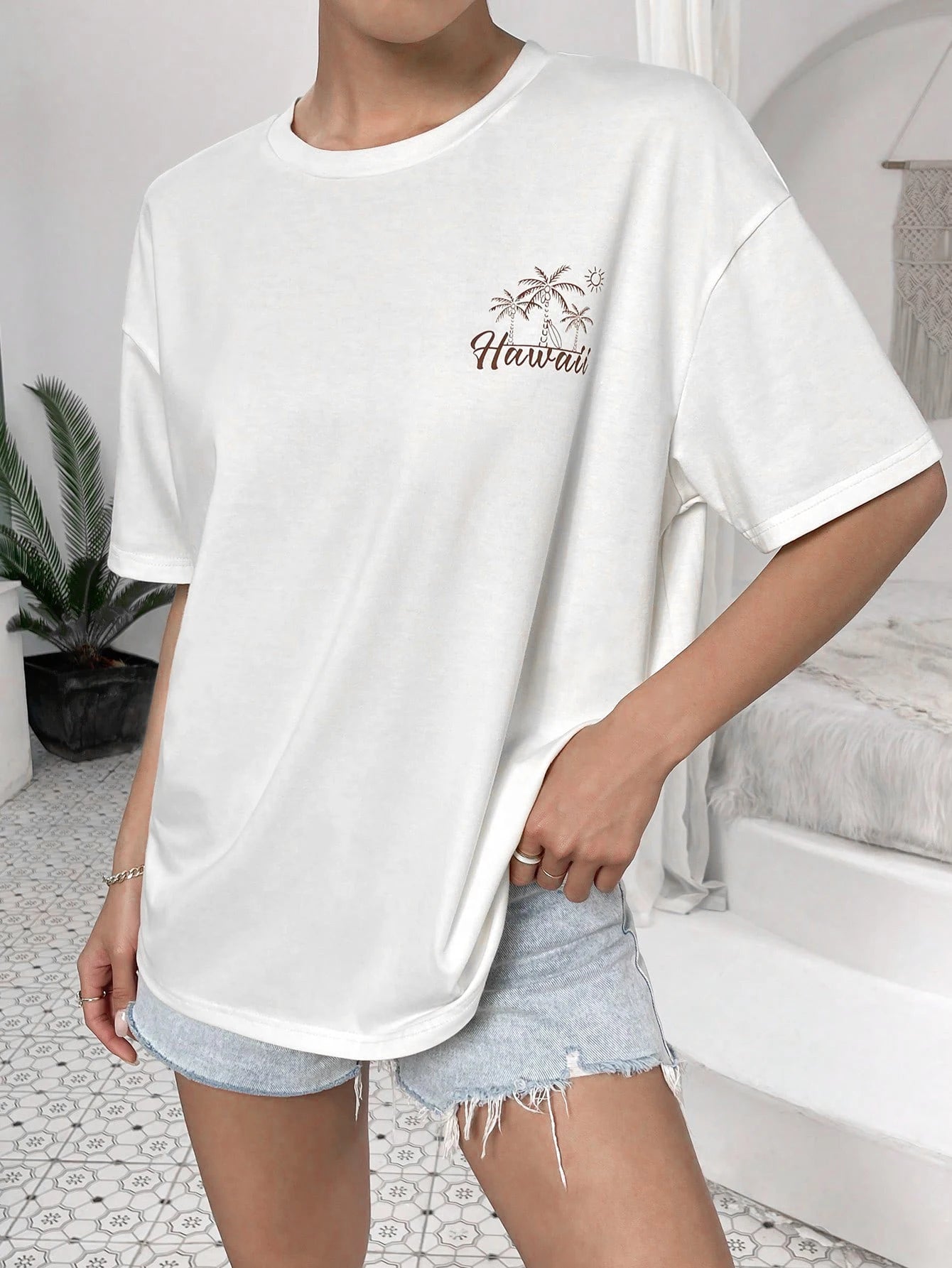 Hawaii Positive Vibes White T-Shirt