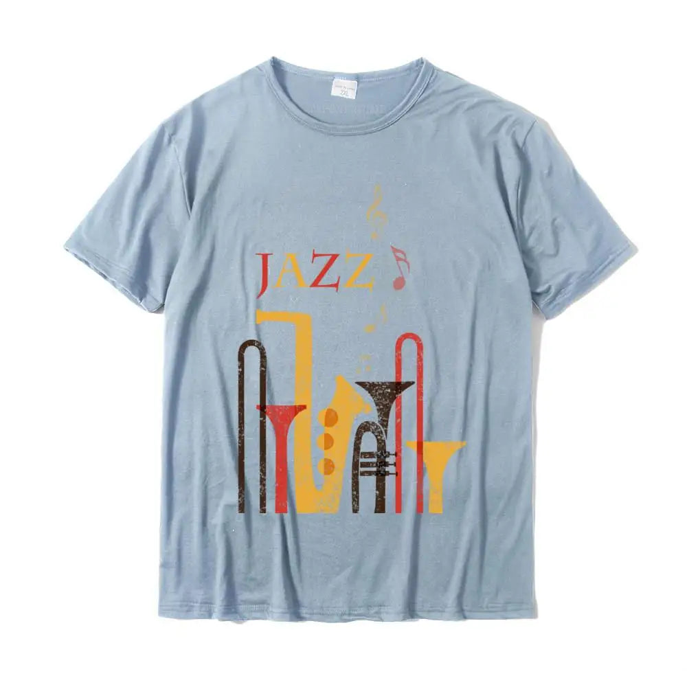 Smooth Jazz Saxophone Graphic Print T-Shirt