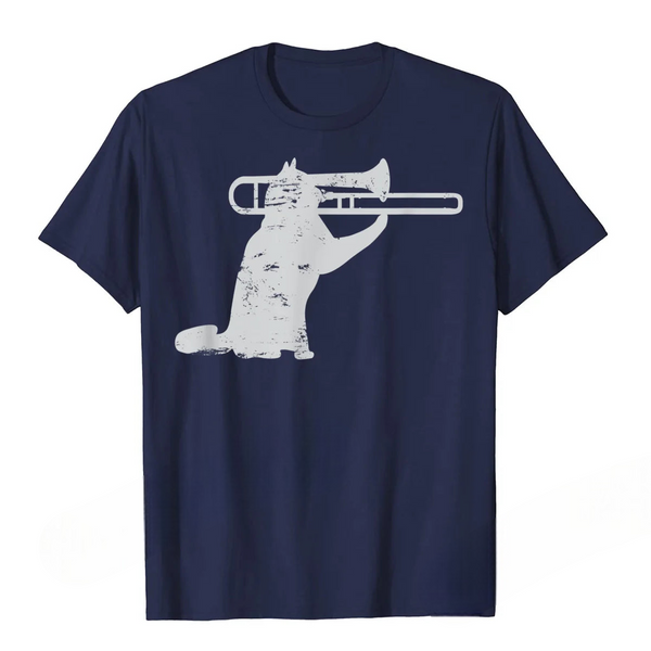 Jazz Cat Playing Trombone T-Shirt