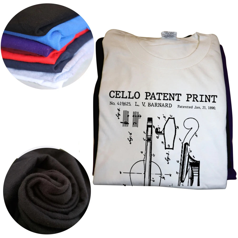 Funny Cello Patent T-Shirt