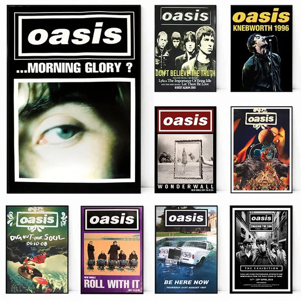 The Oasis band Music Album Posters