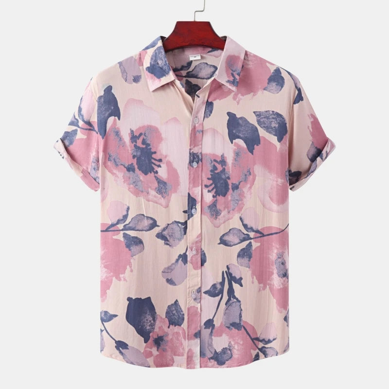 Hawaiian Oversize Polo Shirt