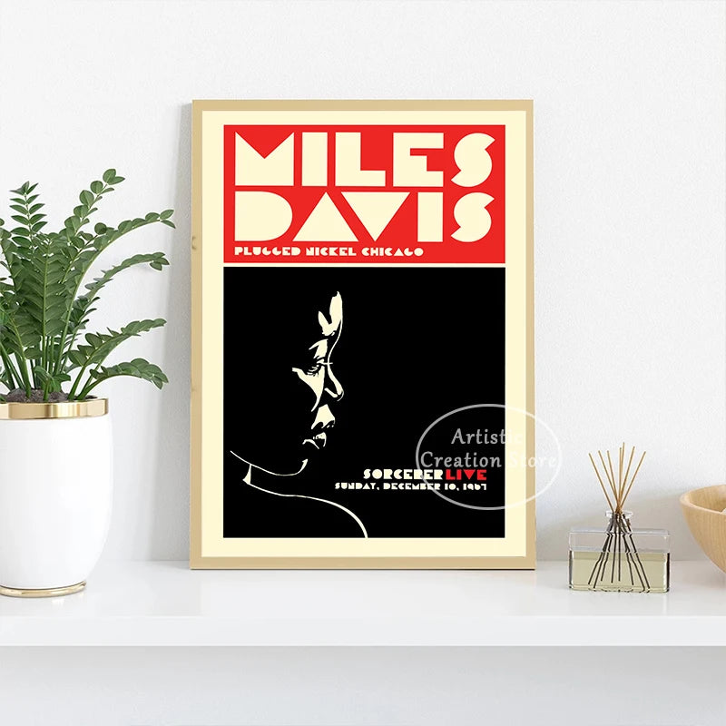 Miles Davies Jazz Music Star Wall Arts