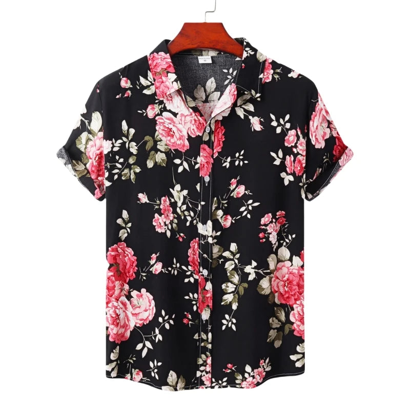 Hawaiian Oversize Polo Shirt