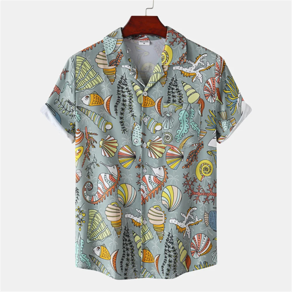 Hawaiian Shirts Beach Coconut Tree Design