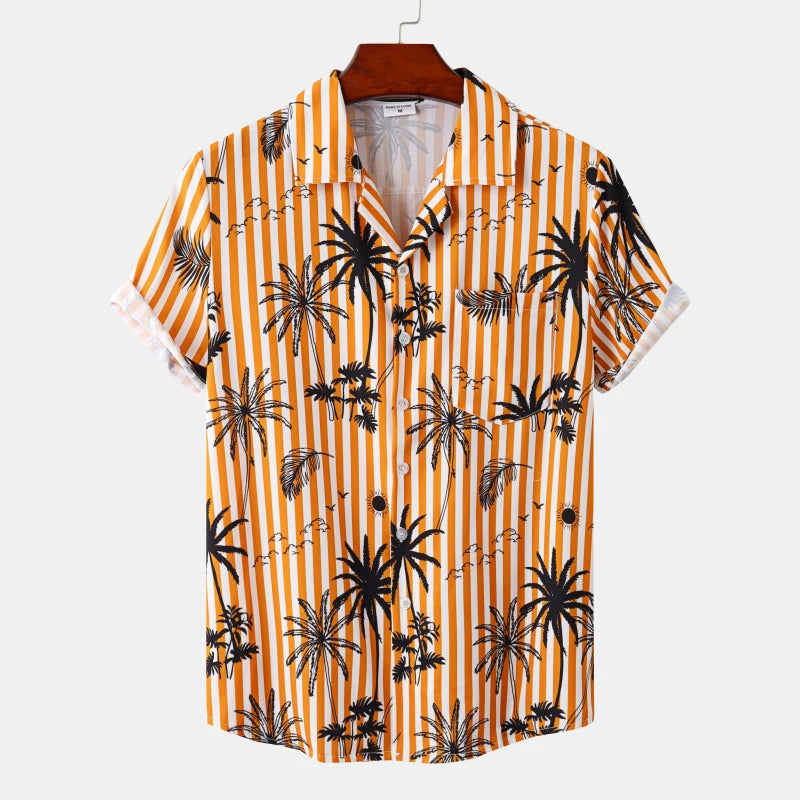 Hawaiian Shirts Beach Coconut Tree Design