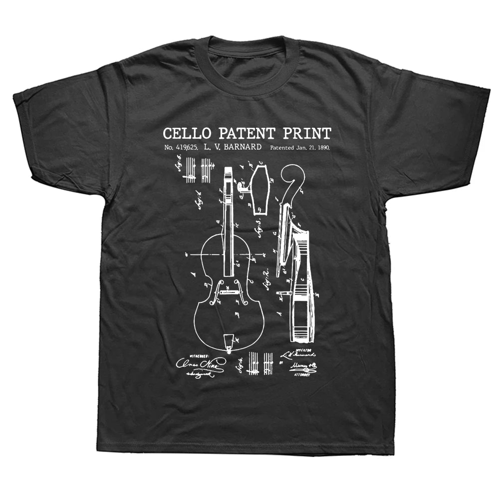 Funny Cello Patent T-Shirt