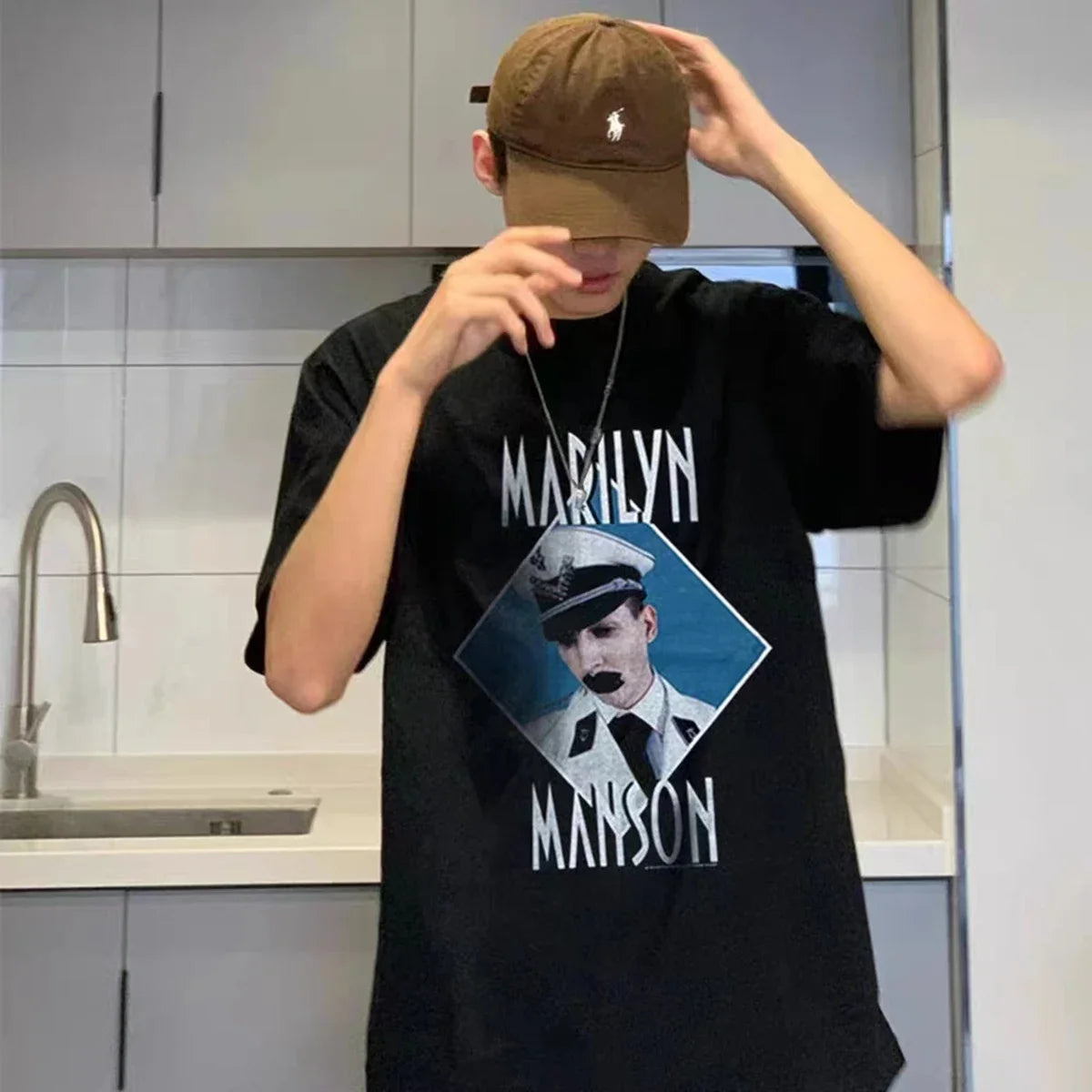 Marilyn Manson Unisex Washed T-Shirt