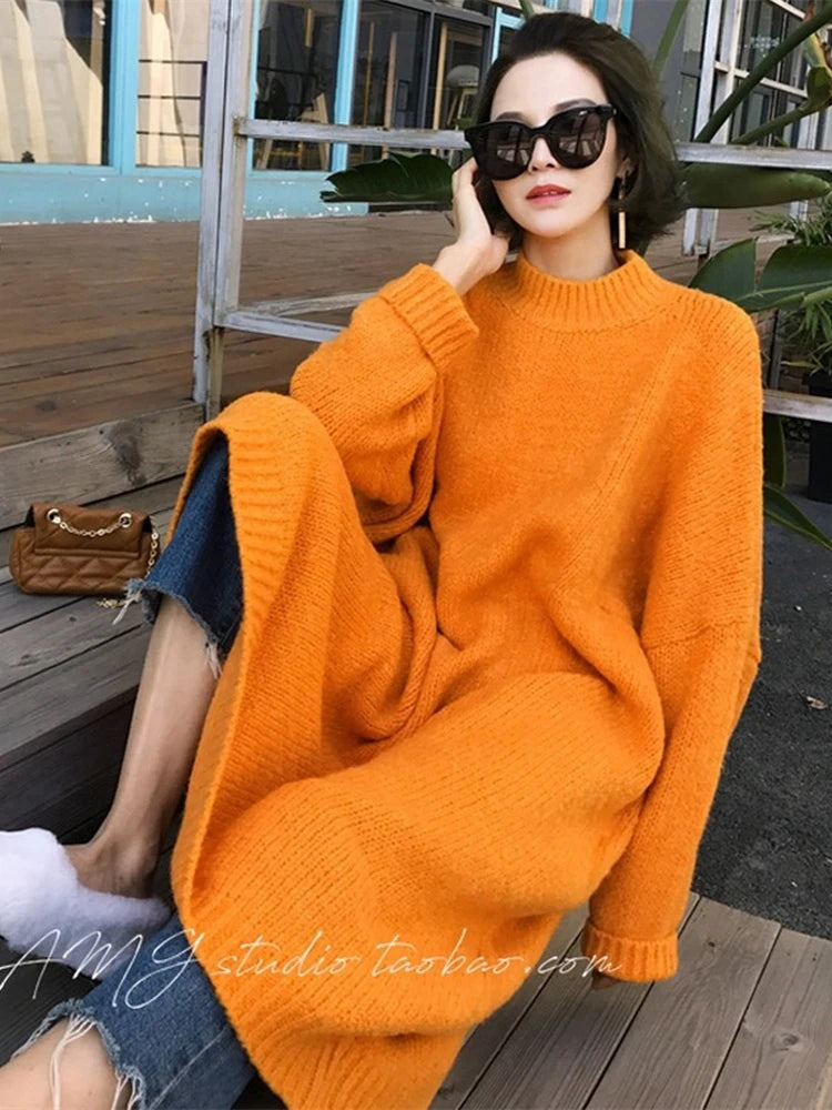 Maxi Vintage Oversized Knitted Dress