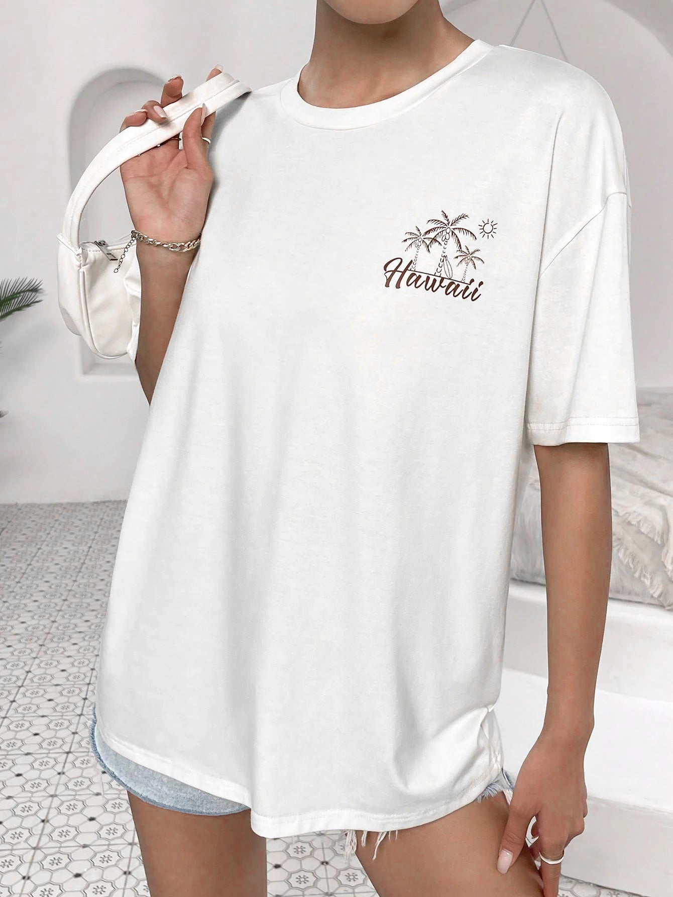 Hawaii Positive Vibes White T-Shirt