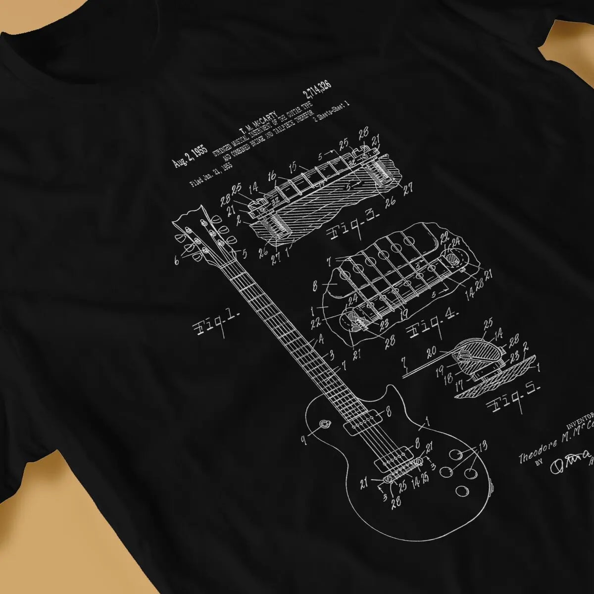 Bass Rock Guitar Printed T-Shirt