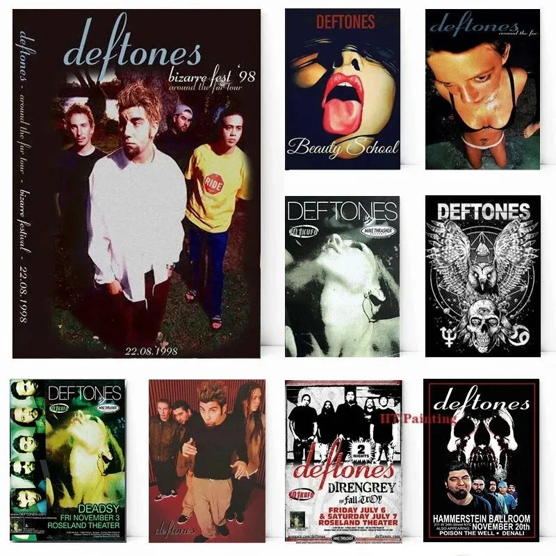 Retro Band Deftones Albums Posters