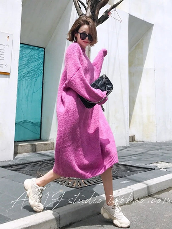 Maxi Vintage Oversized Knitted Dress