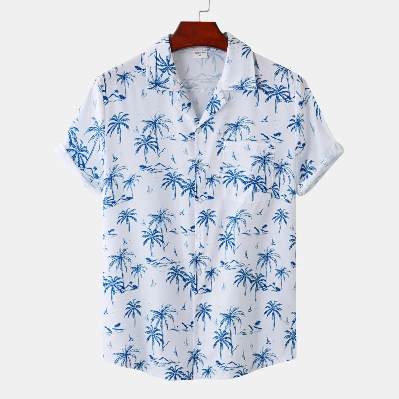 Hawaiian Shirts Beach Coconut Tree Design