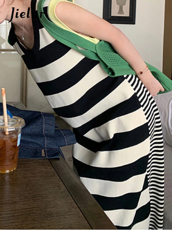 Stripe Sleeveless Dress