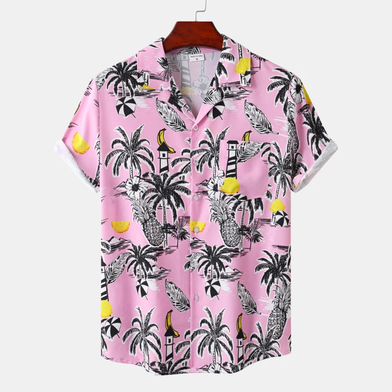 Hawaiian Shirts Beach Coconut Tree Design