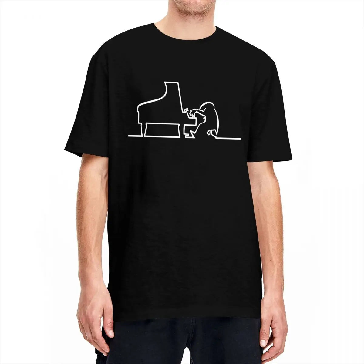 La Linea Playing  Piano T Shirts