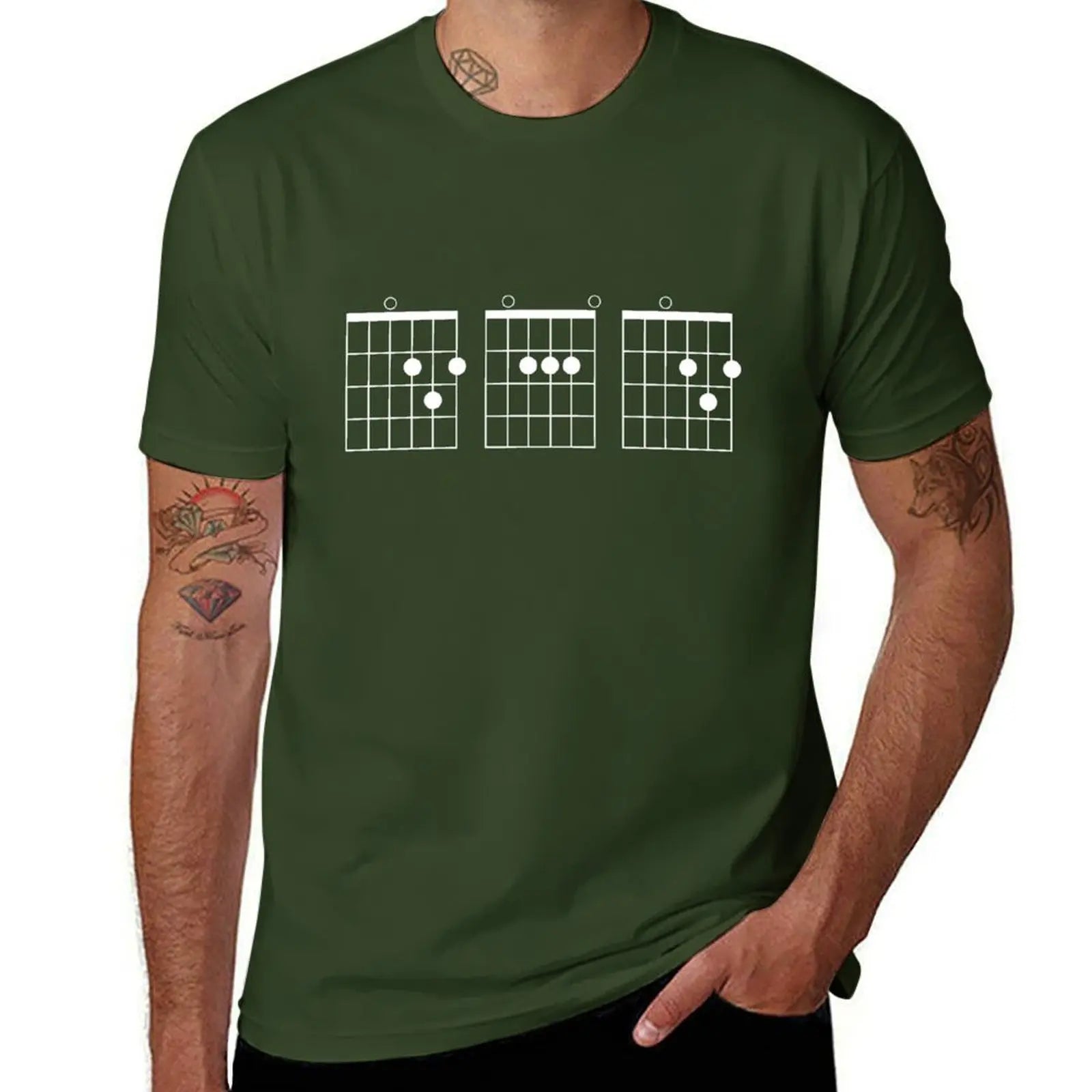 Guitar Chord Dad Father Day Vintage T-shirt