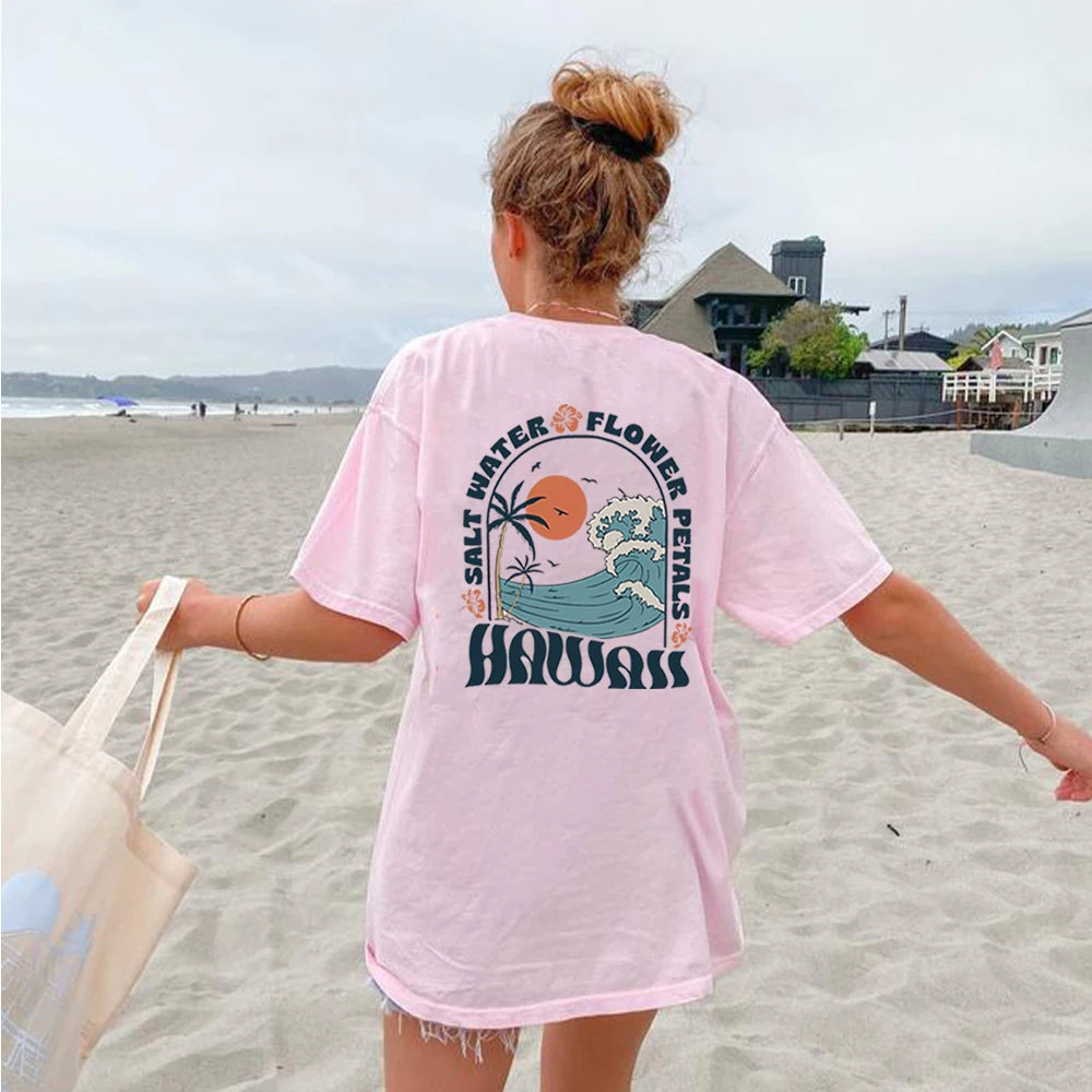 Retro Hawaii Surf T-shirt for Women