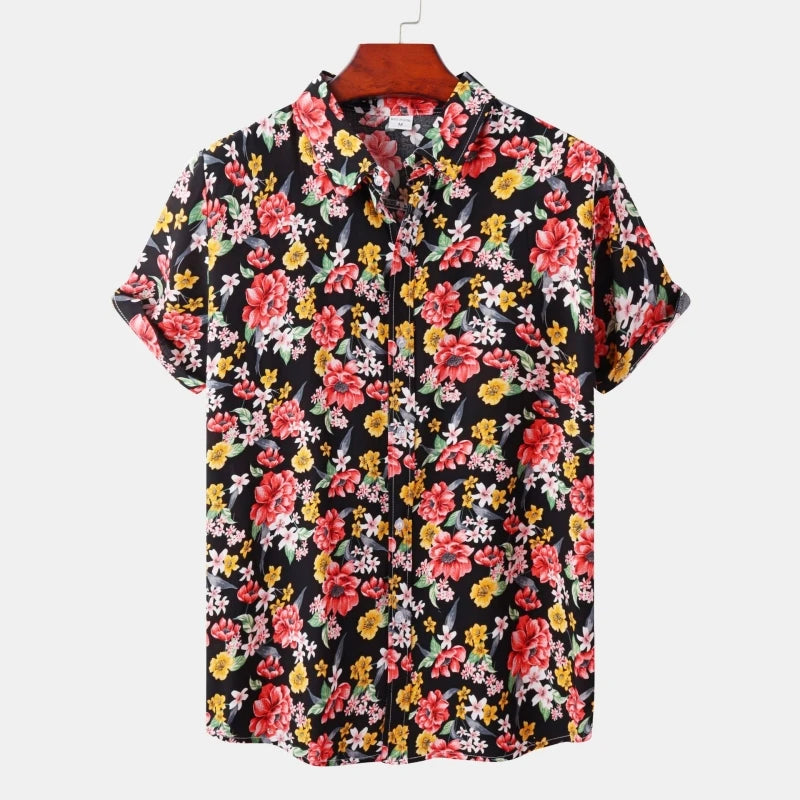 Hawaiian Oversize Polo Shirt