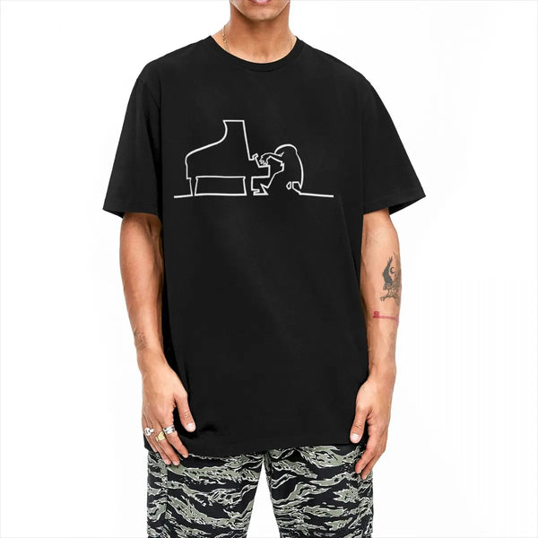 La Linea Playing  Piano T Shirts