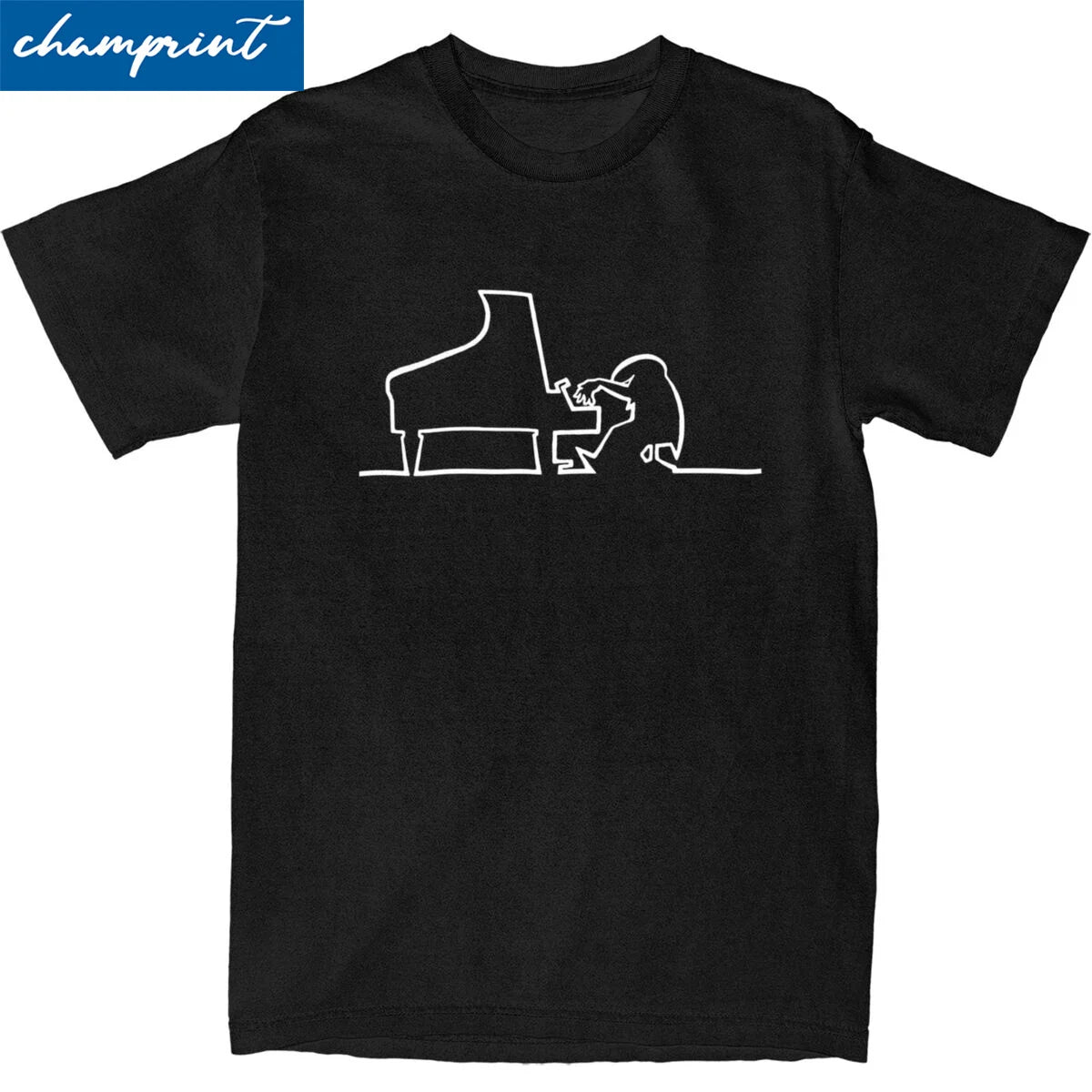 La Linea Playing  Piano T Shirts