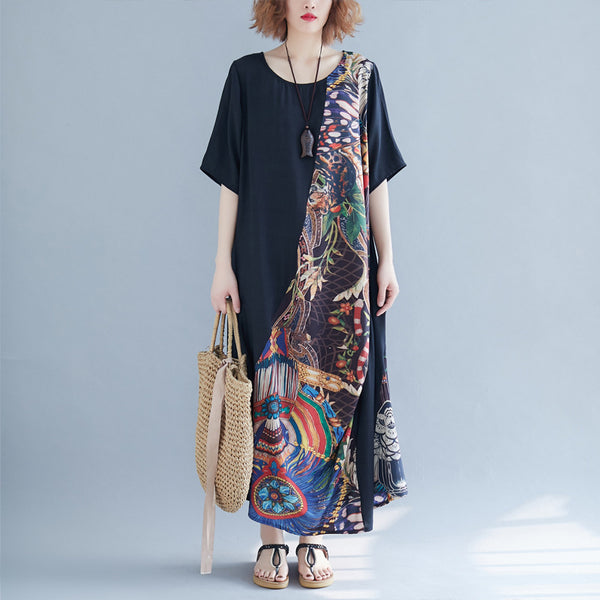 Long Black Holiday Beach Dress